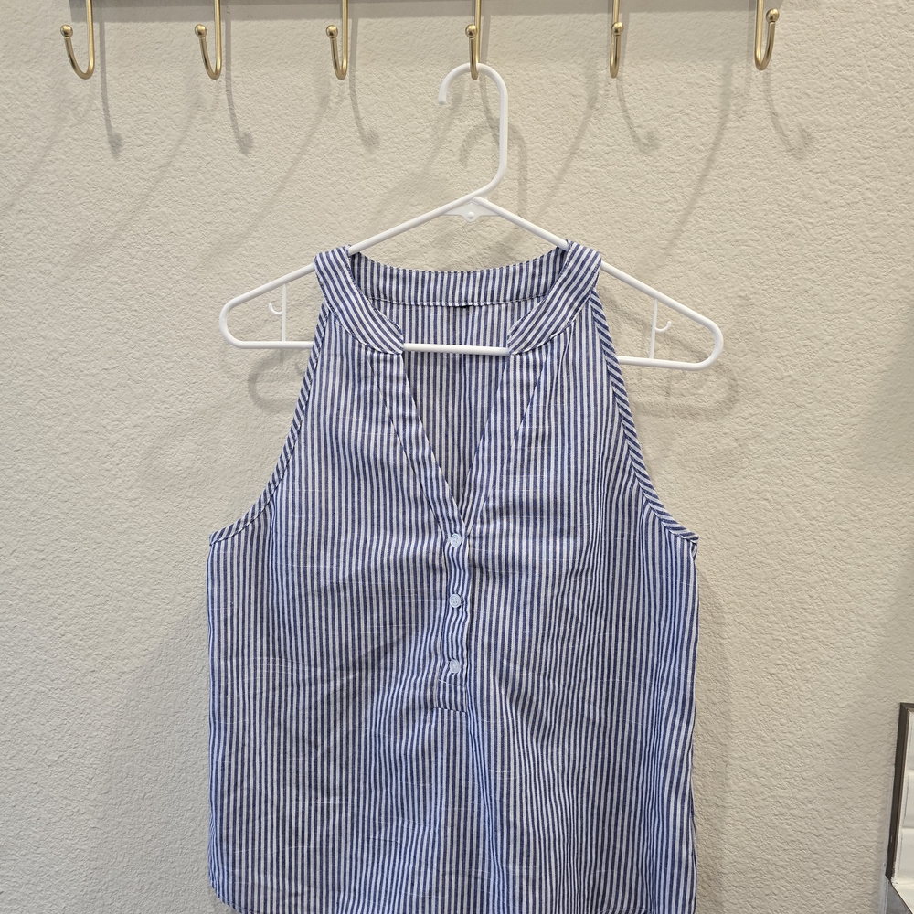 Blue Striped Women's Top